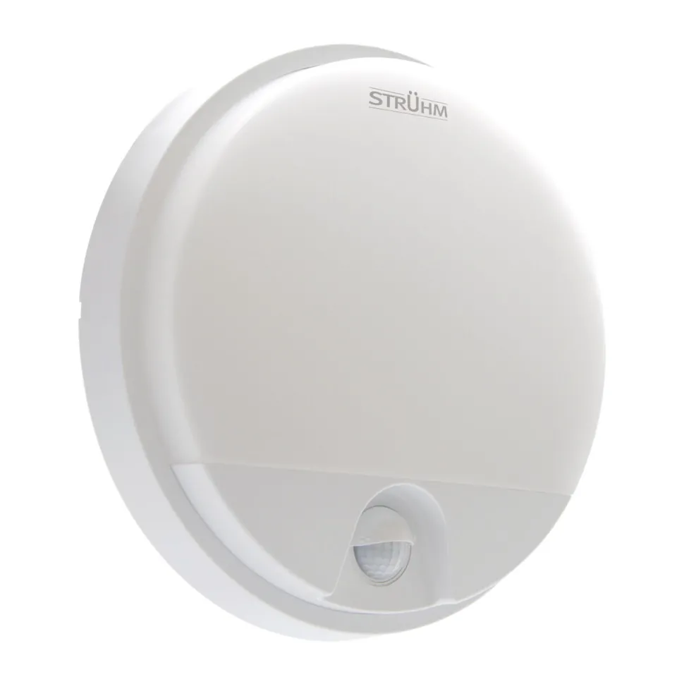 LED Wandleuchte mit Bewegungsmelder D: 21 cm IP54 Weiß Outdoor