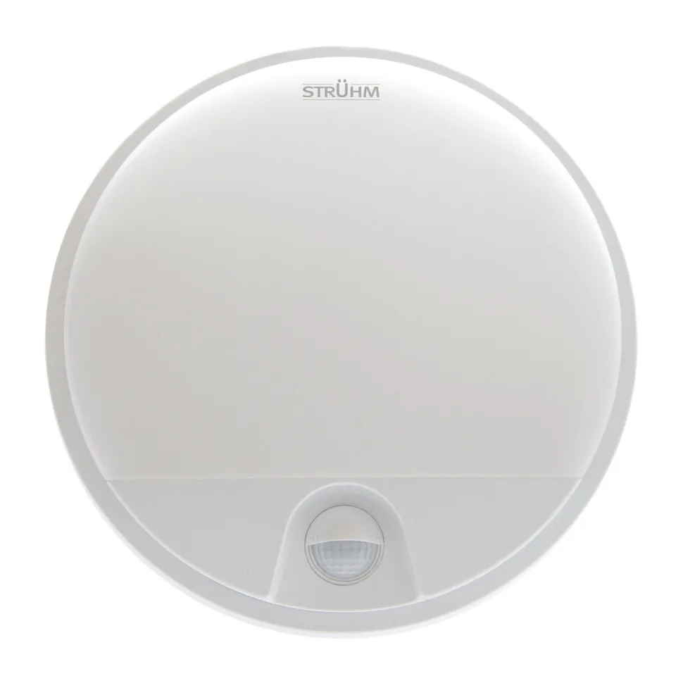 LED Wandleuchte mit Bewegungsmelder D: 21 cm IP54 Weiß Outdoor