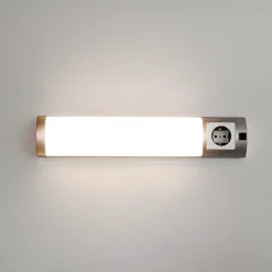 LED Wandleuchte mit Steckdose und Schalter Bad Küche