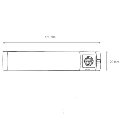 LED Wandleuchte mit Steckdose und Schalter Bad Küche
