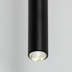 LED Wandleuchte Schalter drehbar 46,5 cm Metall 4000 K Schwarz