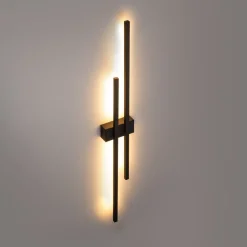 LED Wandleuchte Schwarz 90 cm hoch indirektes Licht 3000 K