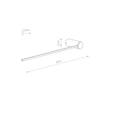 LED Wandleuchte Schwarz Aluminium 4000 K 390 lm indirekt