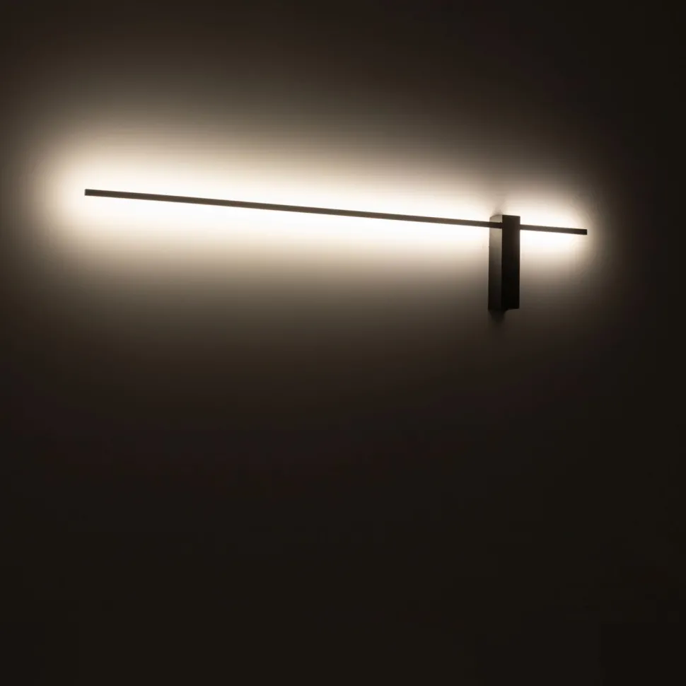 LED Wandleuchte Schwarz indirekt 120 cm lang 3000 K 540 lm