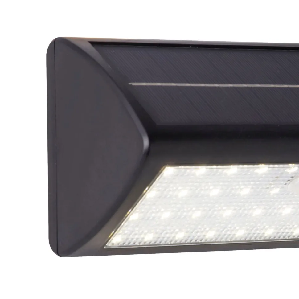 LED Wandleuchte Solar Schwarz 5 W IP44 Bewegungsmelder
