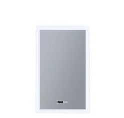 LED Wandspiegel mit Licht Touch Dimmer IP44 48 W eckig