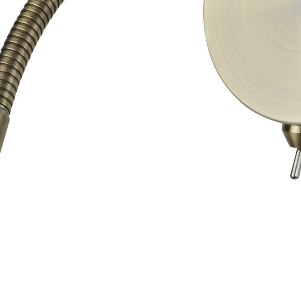 LED Wandspot mit Flexarm Schalter 1 W in Messing Antik