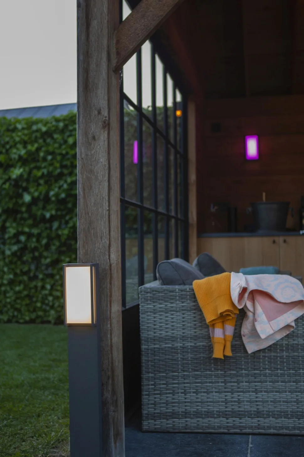 LED Wegeleuchte Aluminium RGB IP54 16 W 75 cm dimmbar