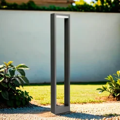 LED Wegeleuchte eckig IP54 80cm Anthrazit 4000K