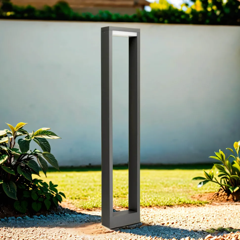 LED Wegeleuchte eckig IP54 80cm Anthrazit 4000K