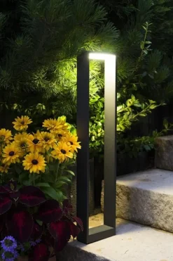 LED Wegeleuchte eckig IP54 80cm Anthrazit 4000K