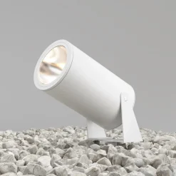 LED Wegeleuchte mit Erdspieß Glas Aluminium IP65 Weiß