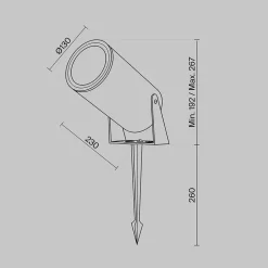 LED Wegeleuchte mit Erdspieß Glas Aluminium IP65 Weiß