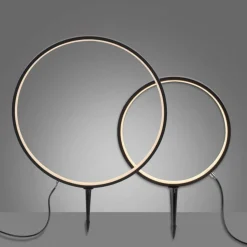 LED Wegeleuchte mit Erdspieß 2er Set 66 cm IP65 Schwarz