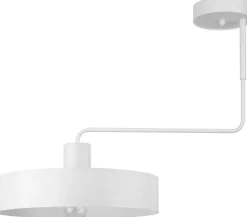 Längliche Deckenleuchte Metall Weiß 64 cm groß E27