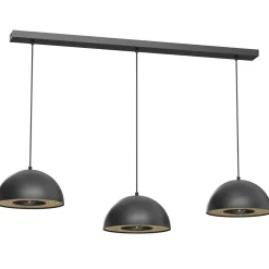 Längliche Hängelampe Metall Schwarz 132 cm E27 Loft