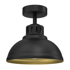 Loft Deckenlampe Metall Schwarz Gold H:23 cm dekorativ