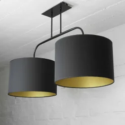 Loft Deckenleuchte Alice mit schwarzen Schirmen