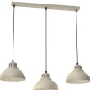 Loft Hängelampe Beige Metall 3-flammig E27 akzentuiert