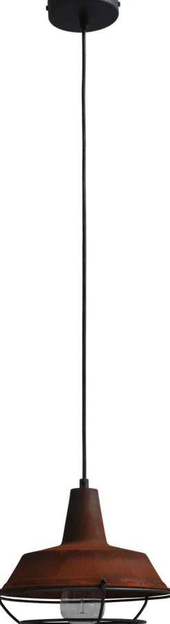 Loft Hängelampe Braun Antik Ø25cm E27 Ziergitter