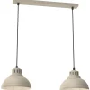 Loft Pendelleuchte Beige Metall 65 cm E27 akzentuiert