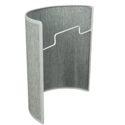 Loft Wandlampe Stoff Schirm halbrund E27 in Grau ALICE