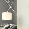 Loft Wandleuchte mit Schalter VIPER flexibel Weiß