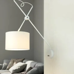 Loft Wandleuchte mit Schalter VIPER flexibel Weiß