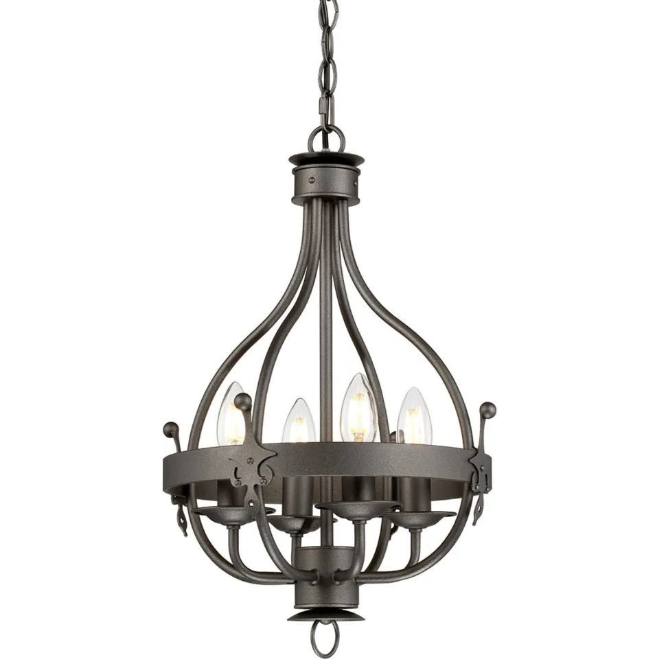 Lüster CAMELOT 10 Graphit Ø34cm kürzbar Lampe