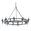 Lüster CAMELOT 7 Silber Antik Ø90cm kürzbar Lampe