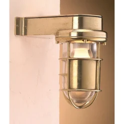 Maritime Außen Wandleuchte Antik Messing IP55