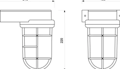 Maritime Außen Wandleuchte Antik Messing IP55