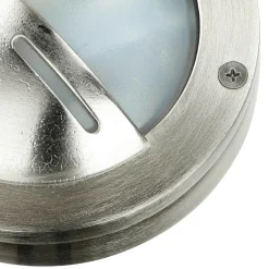 Maritime Außenleuchte Messing in Nickel Ø14cm AGIA