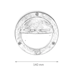 Maritime Außenleuchte Messing in Nickel Ø14cm AGIA
