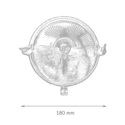 Maritime Außenleuchte Messing Ø18cm IP64 in Nickel