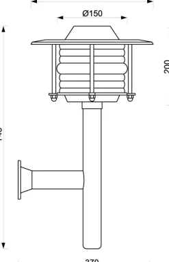 Maritime Außenwandleuchte Messing IP43 rostfrei