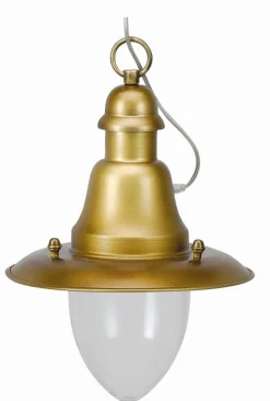 Maritime Hängeleuchte außen IP43 in Messing antik