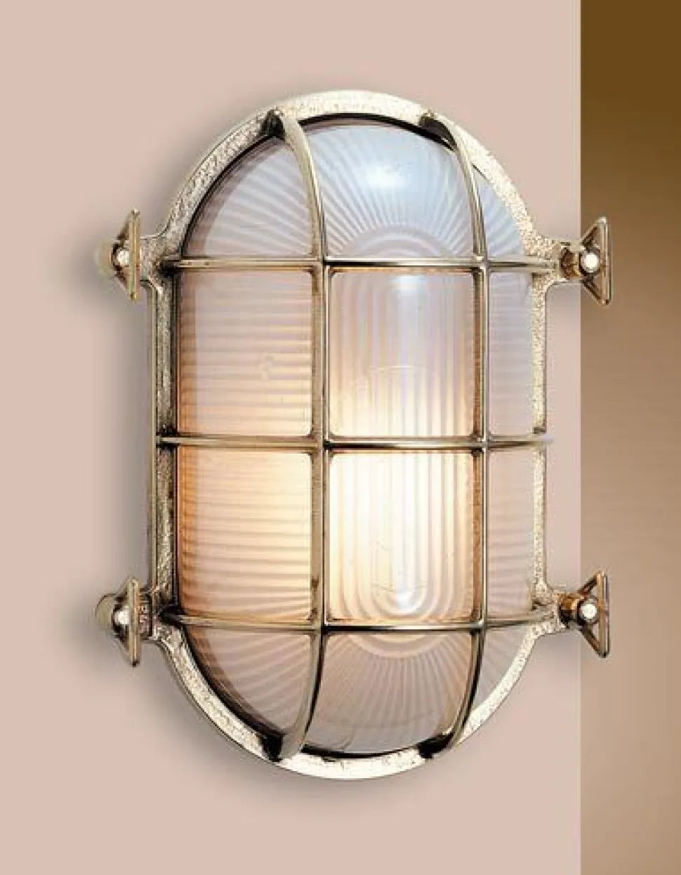 Maritime LED Wandlampe SIRENA Messing IP54 außen