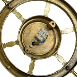 Maritime Wand Lampe Messing Steuerrad VELIERO