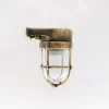 Maritime Wandlampe außen Messing Glas 16,5 cm hoch IP64 E27