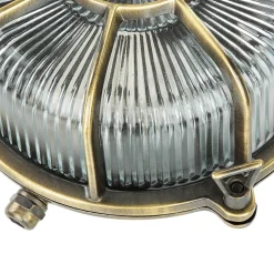 Maritime Wandlampe Außen SIFNOS Echt Messing Antik