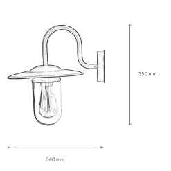 Maritime Wandlampe für Außen E27 IP44 GÖTEBORG