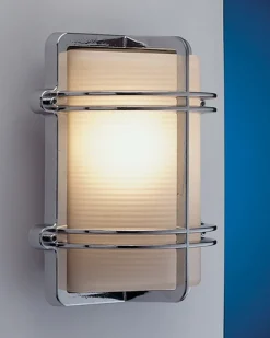 Maritime Wandlampe TOMASO Chrom IP54 Haustür