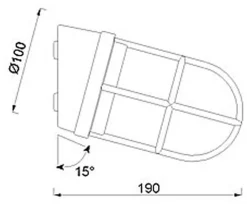 Maritime Wandleuchte CARDO Messing IP44 Außen