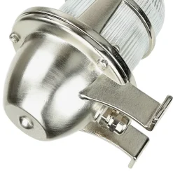 Massive Wandleuchte Außen in Nickel Messing Glas