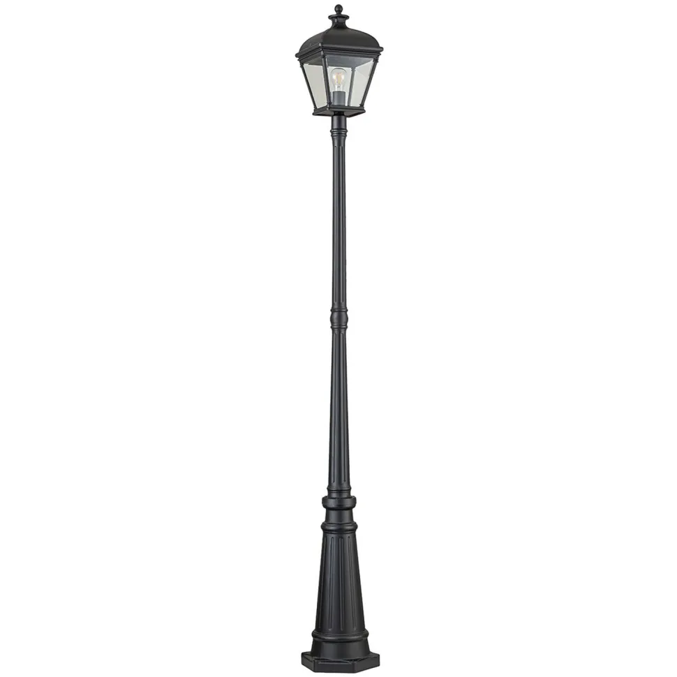 Mastleuchte 216,4 cm IP44 Vintage Schwarz E27 Garten Weg