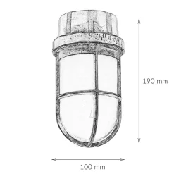 Messing Deckenleuchte IP44 Maritim Schiff außen