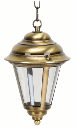 Messing Hängelampe außen IP43 Ø20cm wetterfest