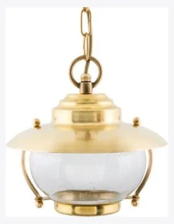 Messing Hängeleuchte rund IP43 Maritim Ø23cm außen