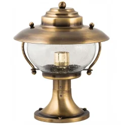 Messing Sockelleuchte H:28cm Maritim Weg Garten